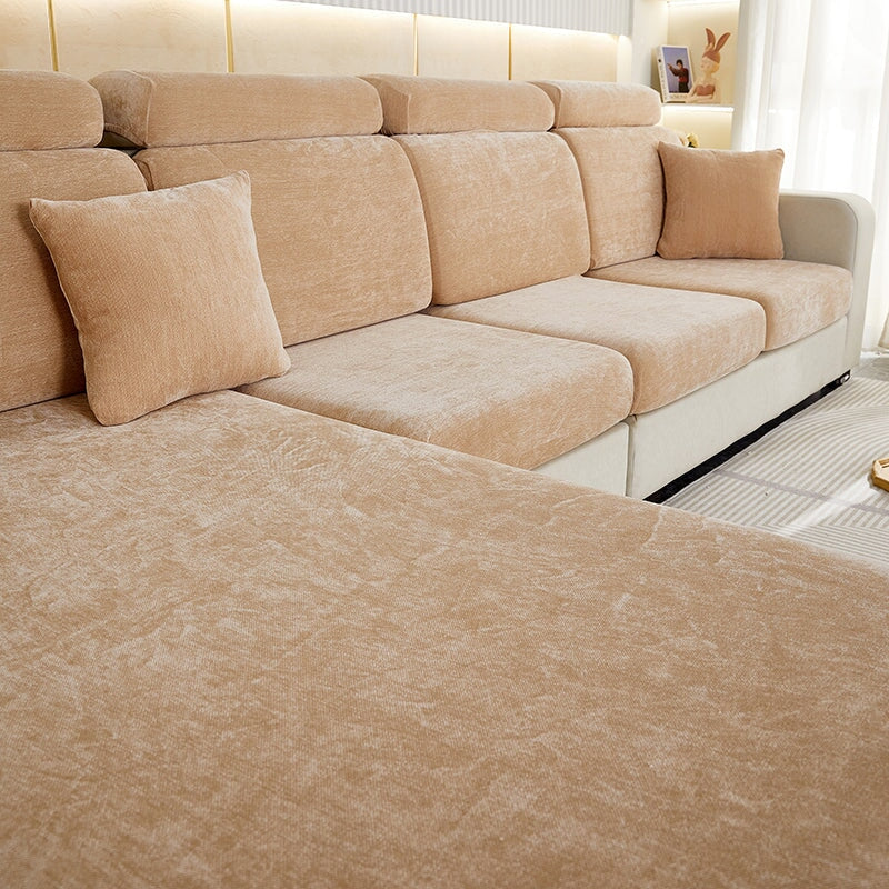 Sectional Sofa Cover | Chenille SofaGuards Seat Cover (x1) Chestnut 