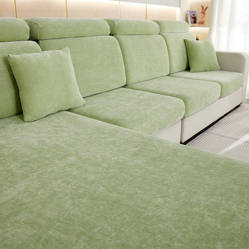 Sectional Sofa Cover | Chenille SofaGuards Seat Cover (x1) Pistachio 