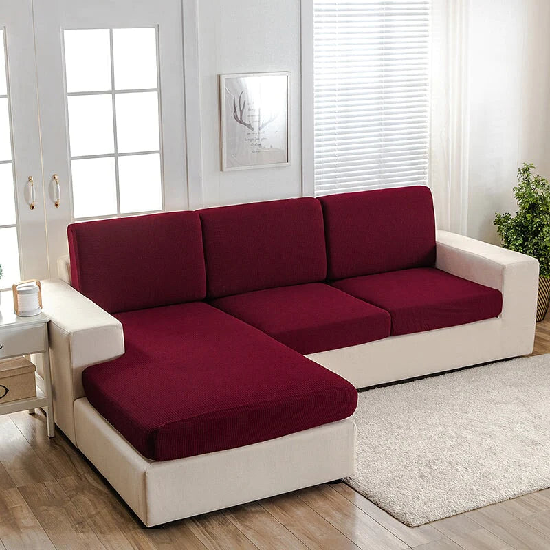 Sectional Sofa Cover | Square (Special Sizes) SofaGuards Size 1 Crimson 
